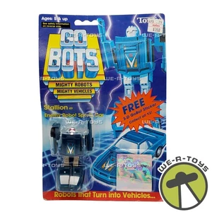 Go Bots Stallion 49 Enemy Robot Sports Car Action Figure and 3D Sticker NEW - Picture 1 of 7