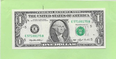 1993 ..UNCIRC $1  E 5710 0175 B ....  RADAR READS SAME FORWARD/BACK - Image 1 of 2