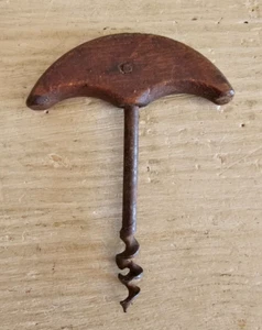Cavatappi apribottiglie corkscrew tire in ferro e legno del fine XIX° secolo - Imagen 1 de 2