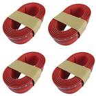 Front spoiler + side sill + rear spoiler lip rubber red for many vehicles