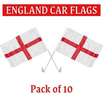 England Car Window Flag x 10 - EURO 2025 Football World Cup St George's Day - Image 1 of 4