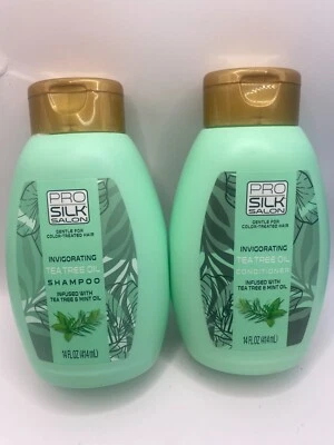 PRO SILK SALON INVIGORATING TEA TREE OIL SHAMPOO & CONDITIONER (14 floz Each) - Image 1 of 2
