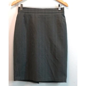 Vintage 80s High-Waisted Pinstripe Pencil Skirt Size M | Pin-Up Secretary Style - Picture 1 of 14