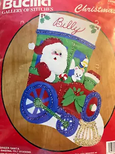 "Medias de Navidad "INGENIERO SANTA"" - Kit de apliques de fieltro de colección de Bucilla - ¡Sellados! - Imagen 1 de 2