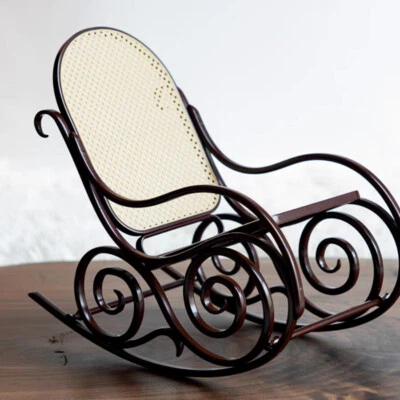 Mueble miniatura casa de muñecas escala 1:6 mecedora vintage Honet abuela Foto 1 de 4