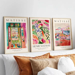 Henri Matisse Wall Art Prints Set of 3 - Aesthetic Canvas Wall Decor - Abstract - Picture 1 of 7