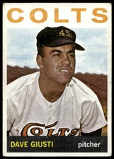 1964 TOPPS DAVE GIUSTI 354 GOOD BASEBALL HOUSTON COLT .45S