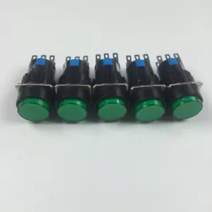 5 Stück Selbstrückstellende 6 Pins Kontrollleuchte Lampe Rund Typ LA16-22M - Bild 1 von 6
