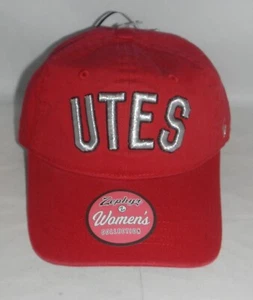 NWT University of Utah Utes Ladies Womens Red Baseball Hat Cap by Zephyr - Picture 1 of 3