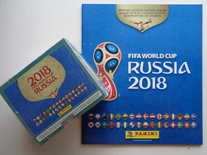 Caja de pegatinas Panini 2018 Copa Mundial Rusia 2018 104 paquetes + álbum versión internacional WC - Imagen 1 de 1