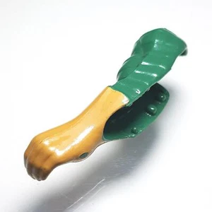 Vtg MOTU King Hiss LEFT ARM ARMOR 1986 He-Man green weapon accessory body part - Picture 1 of 11