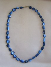 BLUE STONES NECKLACE - 22 INCHES LONG