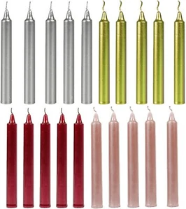 Chime Spell Candles - Metallic Gold Silver Altar Chime Candles Shiny Candle S... - Picture 1 of 6