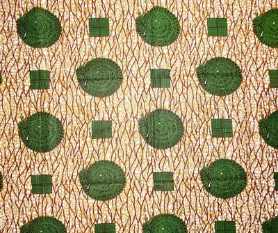 African Aztec Swirl Print Fabric 4 yards - Image 1 of 2