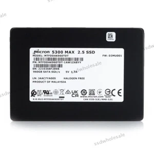 New Micron 5300 MAX 960GB 2.5'' SSD SATA III 6Gb/s MTFDDAK960TDT-1AW1ZABYY - Picture 1 of 3
