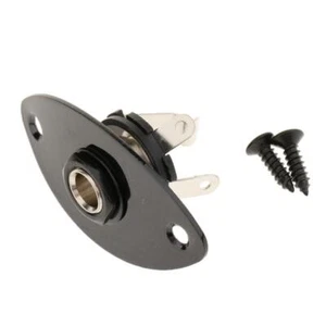 Chrome Oval Output Plate with Jack - Picture 1 of 4