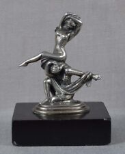 1920s French ART DECO silver sculpture FEMALE DANCERS