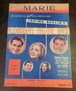 Marie Sheet Music Irving Berlin's Alexander's Ragtime Band, 1928/G+ - Picture 1 of 4
