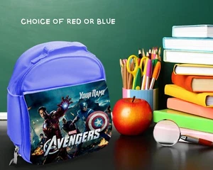 Avengers Lunch Bag Kids Personalised School Lunch Box Name Printed - Picture 1 of 3