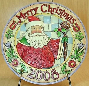 Piatto Babbo Natale Heartwood Creek STAGIONE del MERRIMENT Jim Shore 2008 - Foto 1 di 3