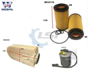 Wesfil Oil Air Fuel Filter Service Kit for Mercedes Benz GLE250 ML250 W166 12-19 - Picture 1 of 4