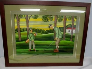 YSASI RICARDO ISASI OLASCOAGA ACUARELA GOLFISTAS 1987 ORIGINAL FIRMADO - Imagen 1 de 4