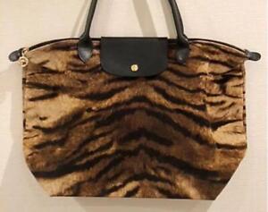 Longcham pliage tote bag leopard print from Japan