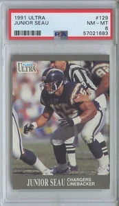 1991 Fleer Ultra Junior Seau #12 - PSA 8 NM-MT - HOF - Picture 1 of 2