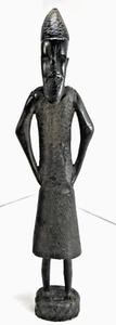 Tanganjika ostafrikanische handgeschnitzte schwarze Ebenholz Holz Statue - Bild 1 von 12
