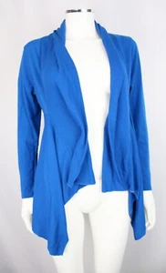 Coldwater Creek Damen-Cardigan offen vorne Gr. S blau langärmelige Rüsche - Bild 1 von 4