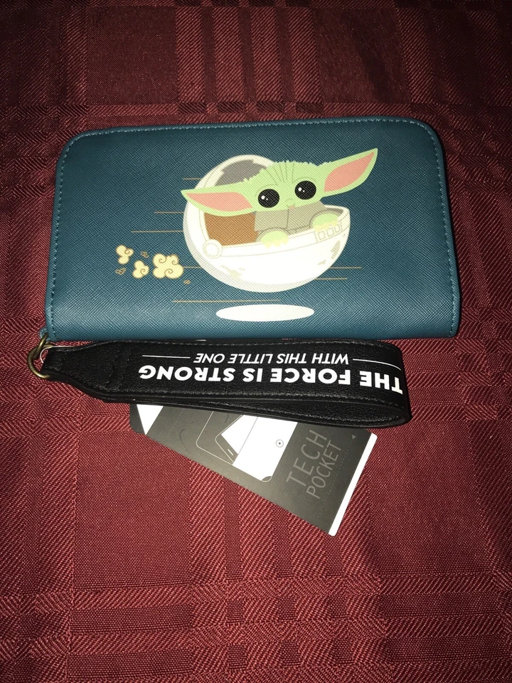 Bioworld Star Wars The Mandalorian The Child Tech Phone Wallet Wristlet