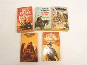 Lot of 5 Louis L'amour Western Novels Paperbacks Used Bantam Books Fair Cond - Foto 1 di 9