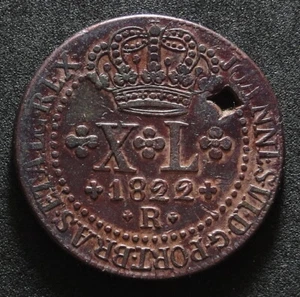 BRAZIL 40 REIS 1822 (2020) - Picture 1 of 2