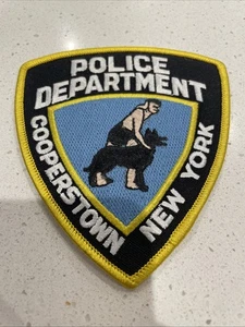 Cooperstown NY  Police Department safety  patch College New York K9 Dog - Picture 1 of 3