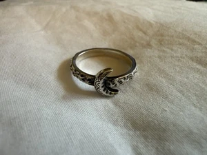 James Avery Starry Night ring Crescent Moon Sterling Ring Moon Size 7 - Picture 1 of 7