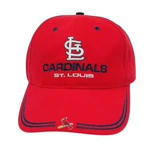 Vintage St. Louis Cardinals T.E.I. Cappello Berretto OSFM Strapback Strutturato Rosso  - Foto 1 di 7