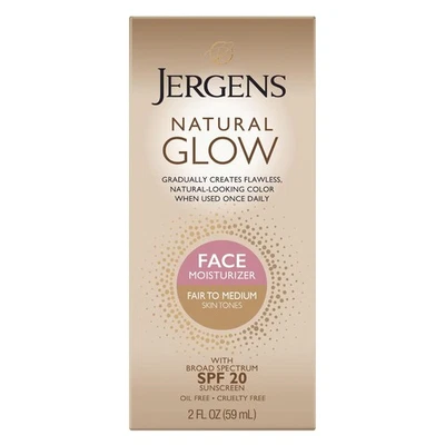 Jergens Natural Glow Daily Facial Moisturizer, Fair to Med 2 fl oz (59 ml) - Изображение 1 из 4