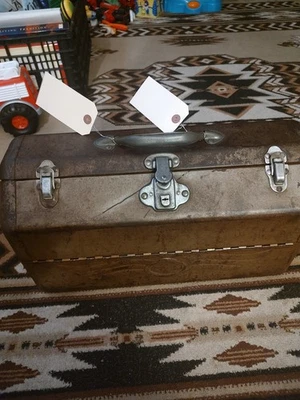 Caja de herramientas/aparejos Simonsen vintage 19x8,5x9,5 grandes 4 bandejas Foto 1 de 4