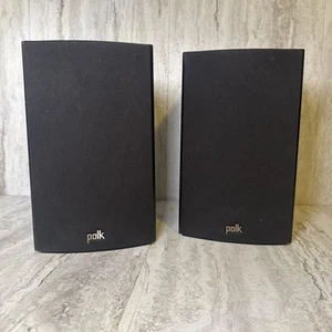 Polk Audio T15 100 Watt Home Bookshelf Speaker Pair, Black Oak Finish - Picture 1 of 8