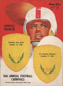 1952 Oct 17 ANNUAL FOOTBALL CARNIVALS California H.S. football program ROSE BOWL - Picture 1 of 6