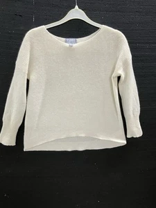 Pure Collection cream cashmere 3/4 sleeve jumper size 10 - Picture 1 of 8