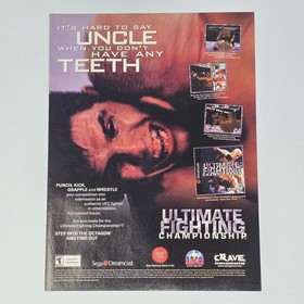 Ultimate Fighting Championship UFC Sega Dreamcast Uncle Print Ad/Poster