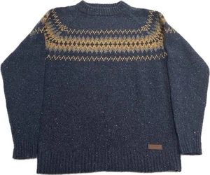 New Sherpa Men's Large Dumji Sweater Wool Alpaca Nylon Blue - Picture 1 of 10