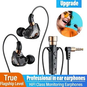 3.5mm Jack HiFi Earphone In Ear Design Bass Stereo Earbuds Studio Recording - Photo 1/8