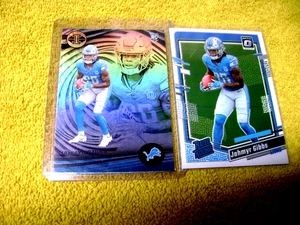 2023 Donruss Optic Rated Rookie #236 Jahmyr Gibbs + 2023 ILLUSIONS # 38 RC MINT - Picture 1 of 4