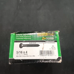 Hillman 261170 Lag Schraube, 5/16 Zoll Gewinde, 4 Zoll OAL, Stahl PK 25 - Bild 1 von 2