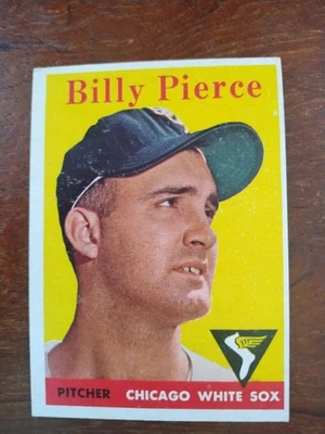1958 Topps #50 Billy Pierce! EX+! No Creases!! - Image 1 of 2