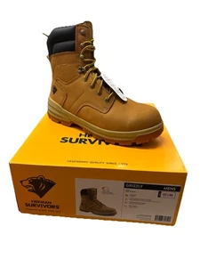 Herman Survivors Grizzly Leather Steel Toe Pull Work Boots Men's Sz 11 1/2w - Picture 1 of 1