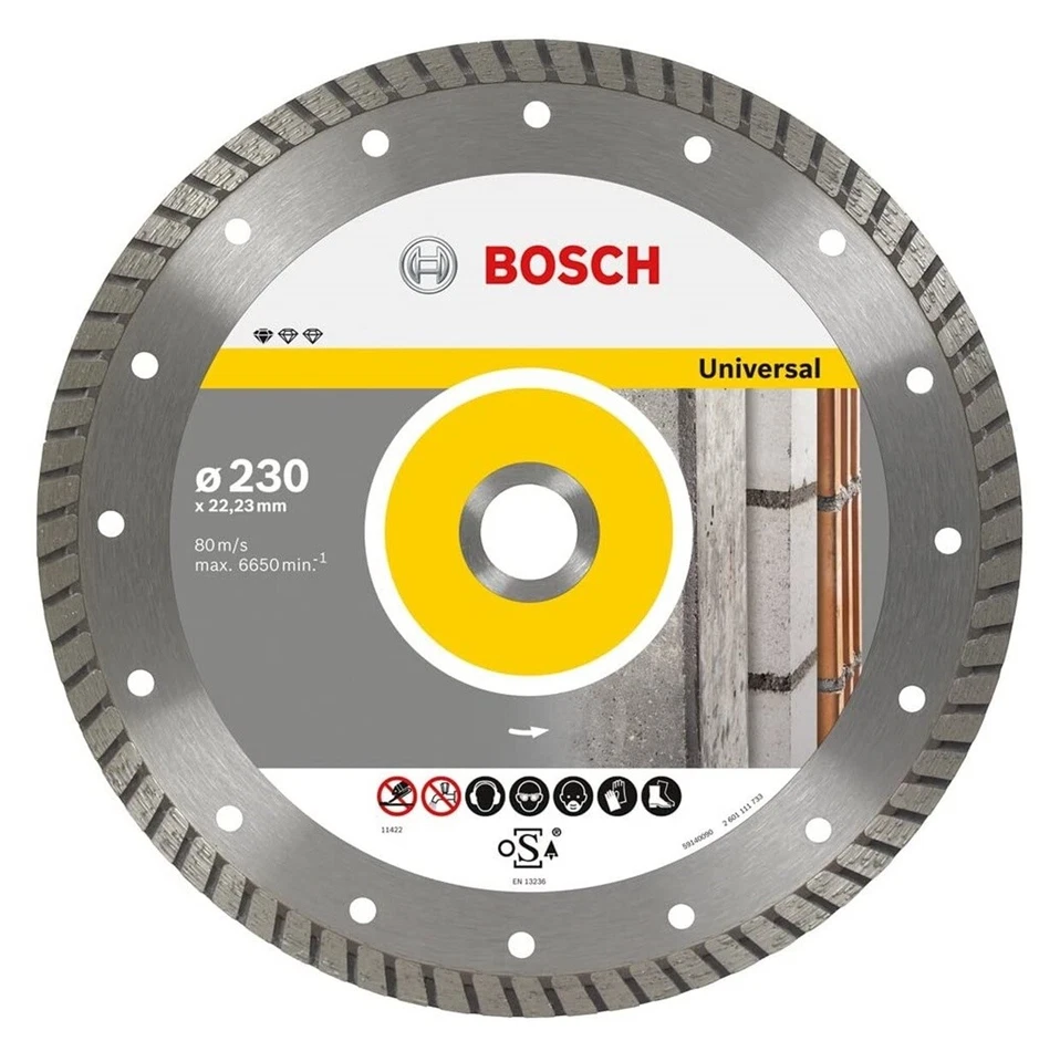 Bosch Professional Diamanttrennscheibe 230 mm. Standard Universal Turbo Stein
