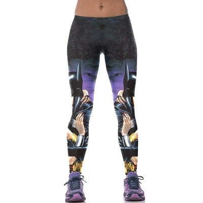 DC Comics BATMAN KISSING WONDER WOMAN Pantalones de Yoga OSFM Leggings 1ª CALIDAD!! Foto 1 de 4